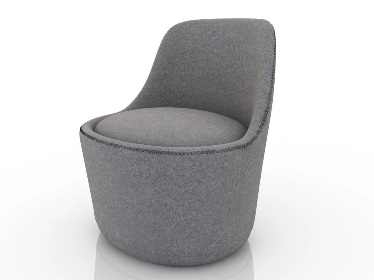 armchair hull 3D Model .c4d .max .obj .3ds .fbx .stl .blend 