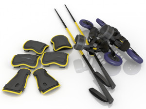 roller skis 3D 모델