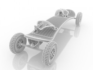 skateboard Modello 3D