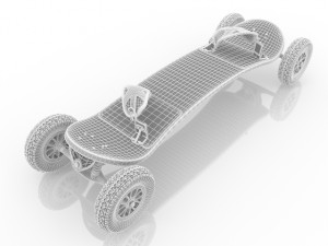 skateboard Modello 3D