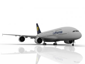 airbus a380 lufthansa Modello 3D