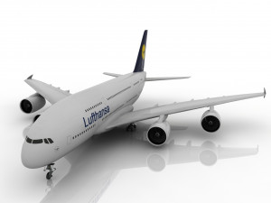 airbus a380 lufthansa 3D Model