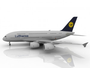 airbus a380 lufthansa 3D Model