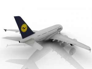 airbus a380 lufthansa 3D Model