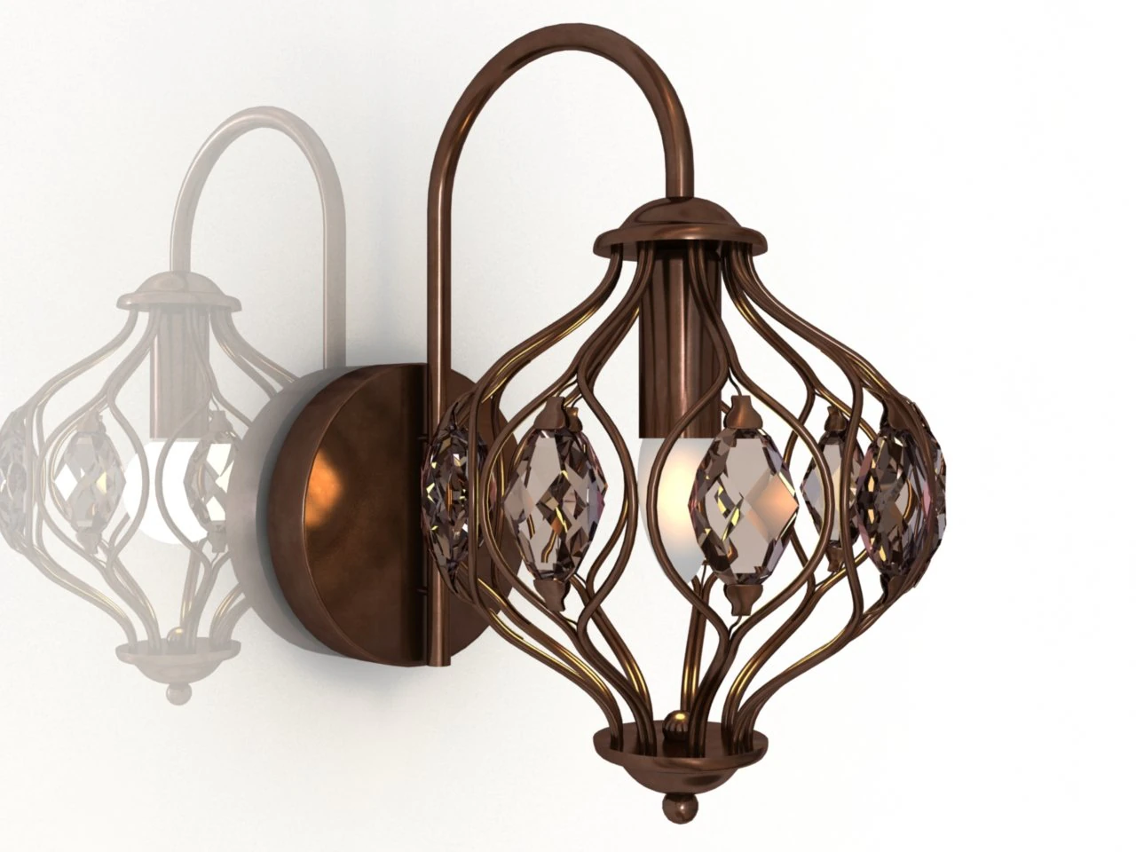 wall light 3D Model .c4d .max .obj .3ds .fbx .stl .blend 