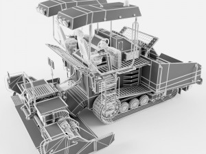 asphalt paver 3D 模型