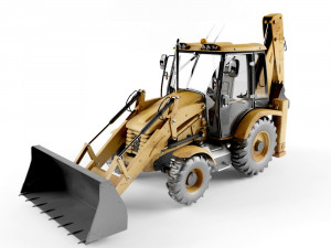 backhoe loader Modèle 3D