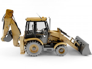 backhoe loader 3D 模型