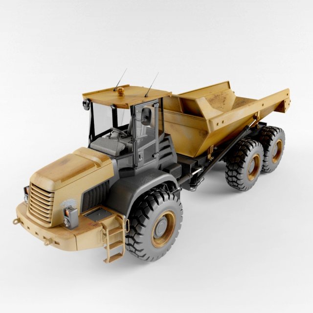 articulated dump truck 3Dモデル .c4d .max .obj .3ds .fbx .stl .blend 
