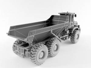 articulated dump truck 3Dモデル