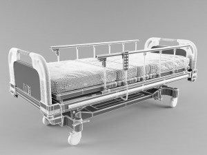 hospital bed 3D मॉडल