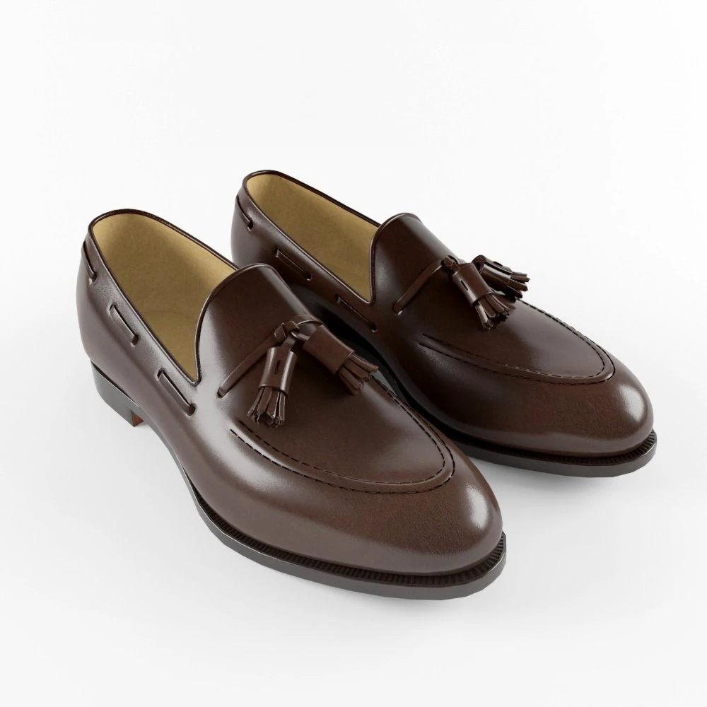 loafers brown 3D Model .c4d .max .obj .3ds .fbx .stl .blend 