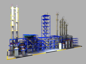 fluorine factory equipment 3D Model