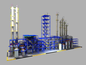 attrezzature per la fabbrica di fluoro Modello 3D