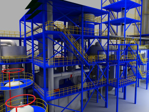 fluorine factory equipment Modèle 3D