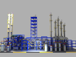 fluorine factory equipment Modèle 3D