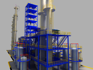 fluorine factory equipment Modèle 3D