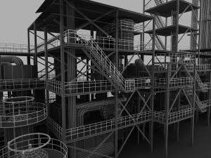 fluorine factory equipment Modèle 3D