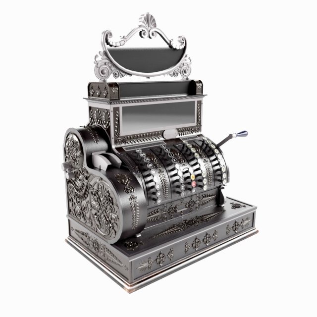 cash register by national 3D Model .c4d .max .obj .3ds .fbx .stl .blend 