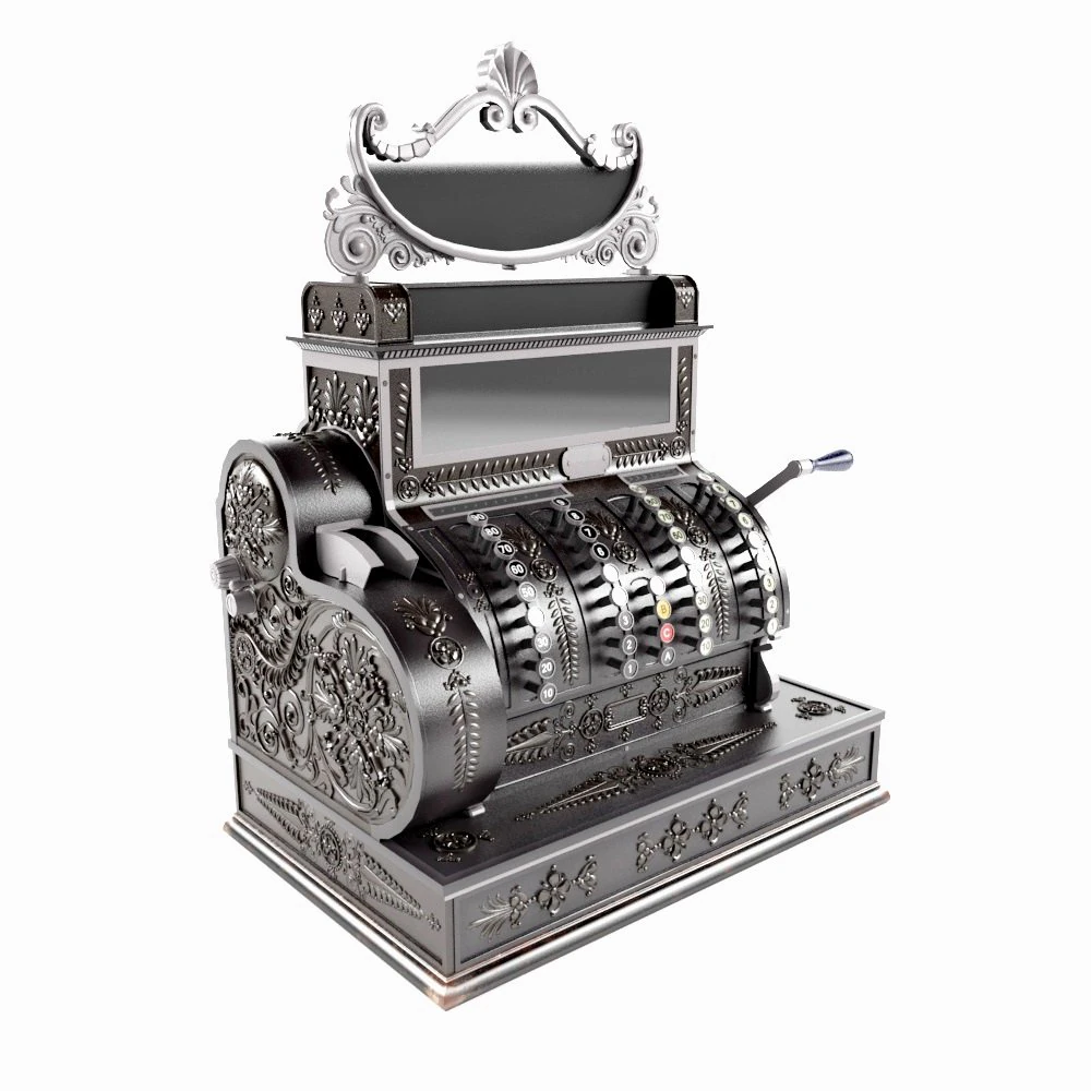 cash register by national 3D Model .c4d .max .obj .3ds .fbx .stl .blend 