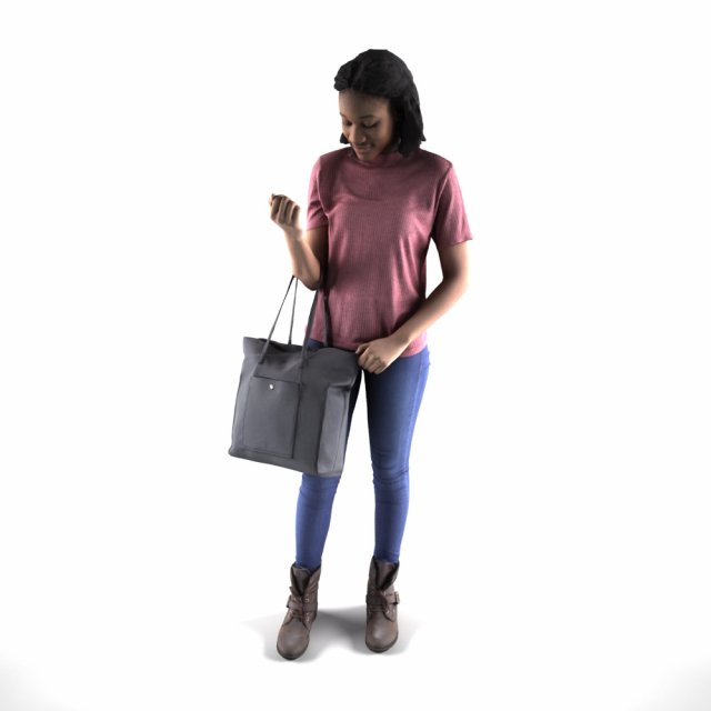 young girl 3D Model .c4d .max .obj .3ds .fbx .stl .blend 