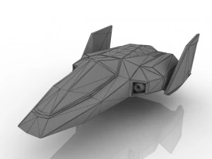 spaceship blue falcon 3D Model