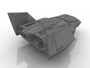 spaceship blue falcon 3D Model