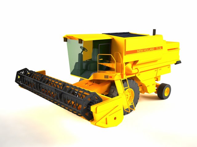 combine harvester 3D 모델 .c4d .max .obj .3ds .fbx .stl .blend 