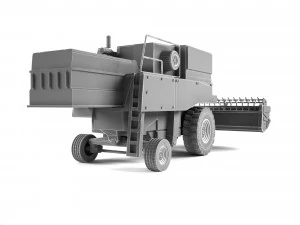 M&auml;hdrescher 3D Modell