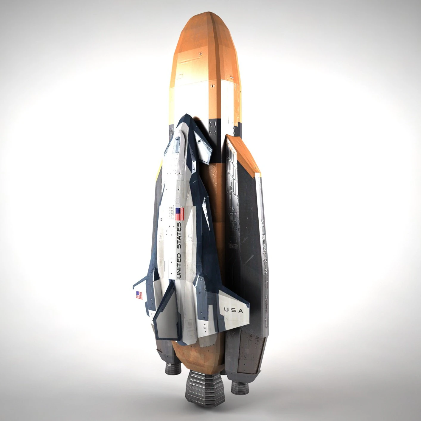 navetta spaziale Modello 3D .c4d .max .obj .3ds .fbx .stl .blend