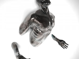 statue frozen in the wall 3D Model