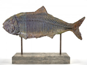 stone fish on stand 3D Model