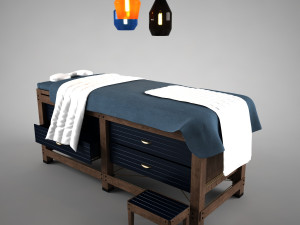 spa and massage bed 3D Model