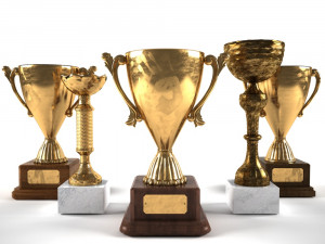 winner cups set 3D 모델