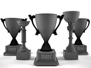 winner cups set 3D Model