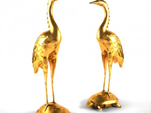 chinese figurine crane 3D Model