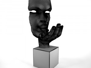 golden mask statuette 3D Model