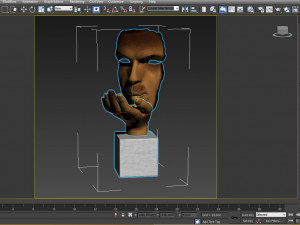 golden mask statuette 3D Model
