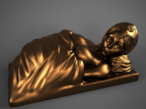 dreaming girl under blanket 3Dモデル