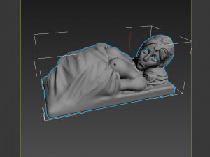 dreaming girl under blanket Modelo 3D