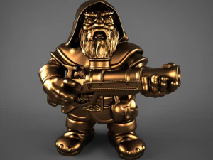 silny krasnolud-wojownik Model 3D