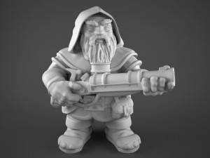 strong warrior dwarf 3D Model