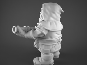 strong warrior dwarf 3D Model