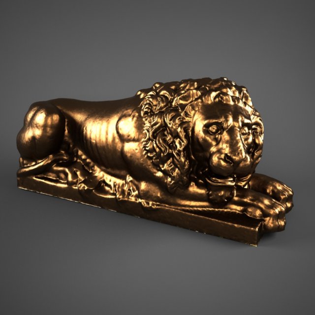 lion sculpture Modelo 3D .c4d .max .obj .3ds .fbx .stl .blend 