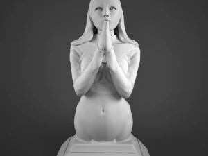 praying girl 3D Model