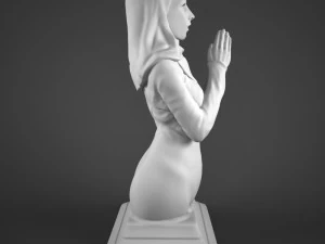 praying girl 3D Model
