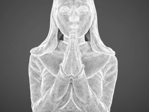 praying girl 3D Model