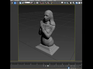 praying girl 3D Model