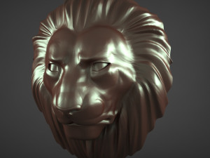 lion head sculpture cnc 3D Model