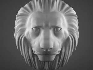lion head sculpture cnc 3D Model